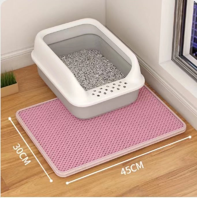 KFX-0870333 Double Layer Cat Litter Mat with Anti-Tracking Design in Multiple Colors