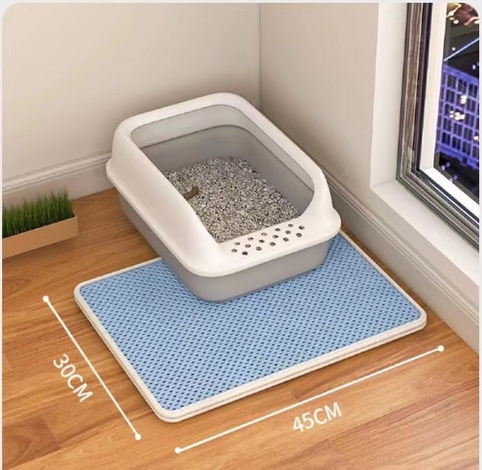 KFX-0870333 Double Layer Cat Litter Mat with Anti-Tracking Design in Multiple Colors