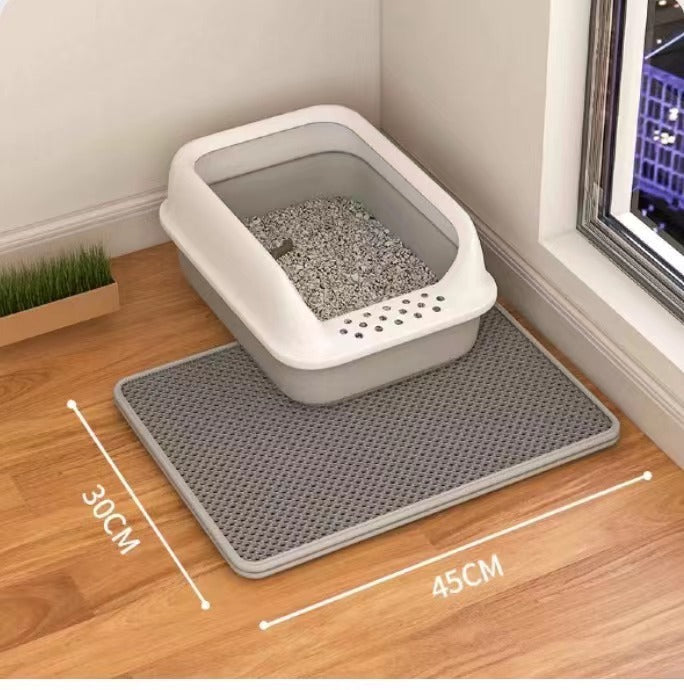 KFX-0870333 Double Layer Cat Litter Mat with Anti-Tracking Design in Multiple Colors