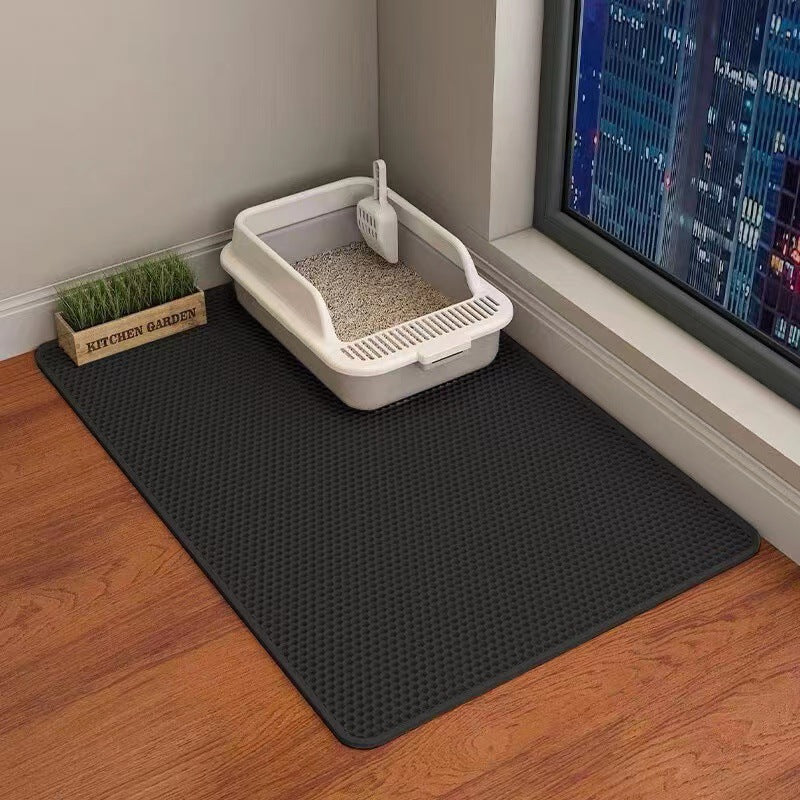 KFX-0870333 Double Layer Cat Litter Mat with Anti-Tracking Design in Multiple Colors