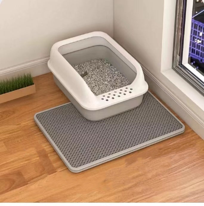 KFX-0870333 Double Layer Cat Litter Mat with Anti-Tracking Design in Multiple Colors