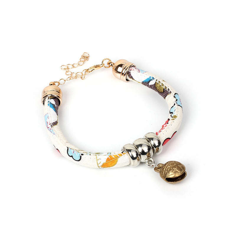 KFX-0870461 Pet Bell Dog Necklace – PU Material, Adjustable Sizes XS-L, Available in White and Red