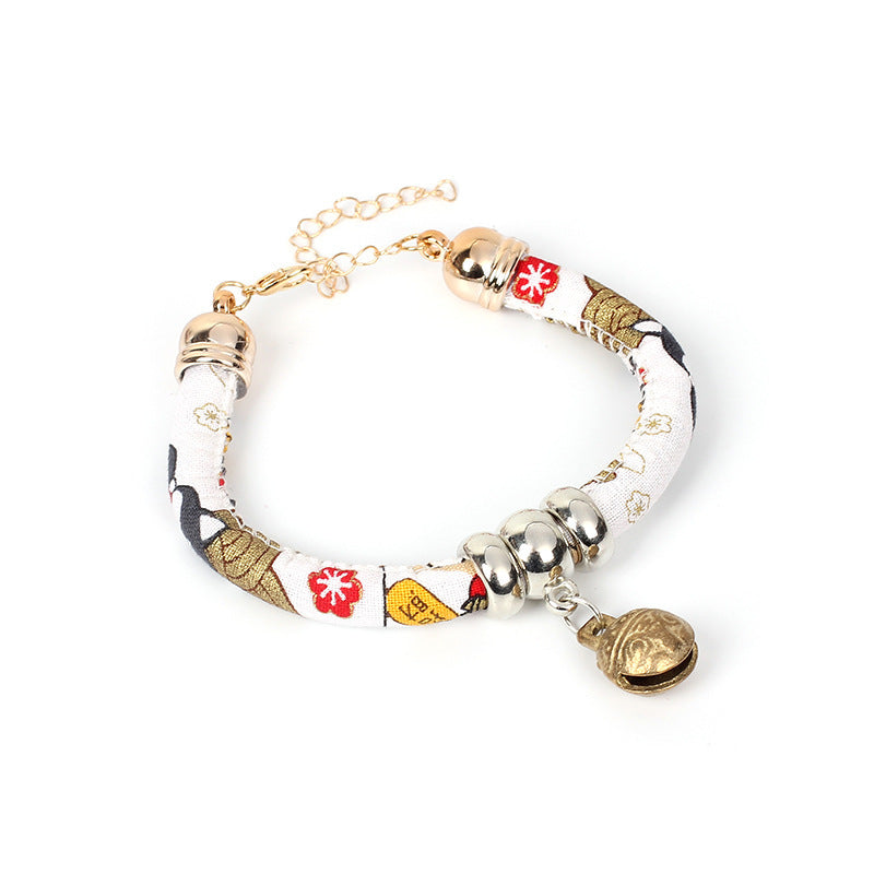 KFX-0870461 Pet Bell Dog Necklace – PU Material, Adjustable Sizes XS-L, Available in White and Red