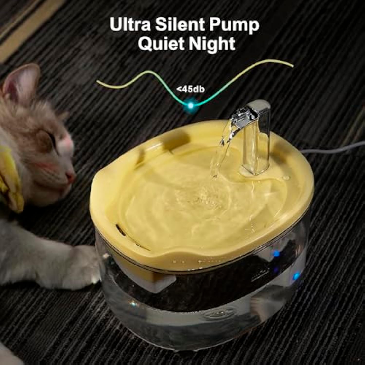KFX-0871741 Automatic Cat Water Fountain for Dogs and Cats, 1500ml Capacity with Silent Pump and Anti-Slip Design