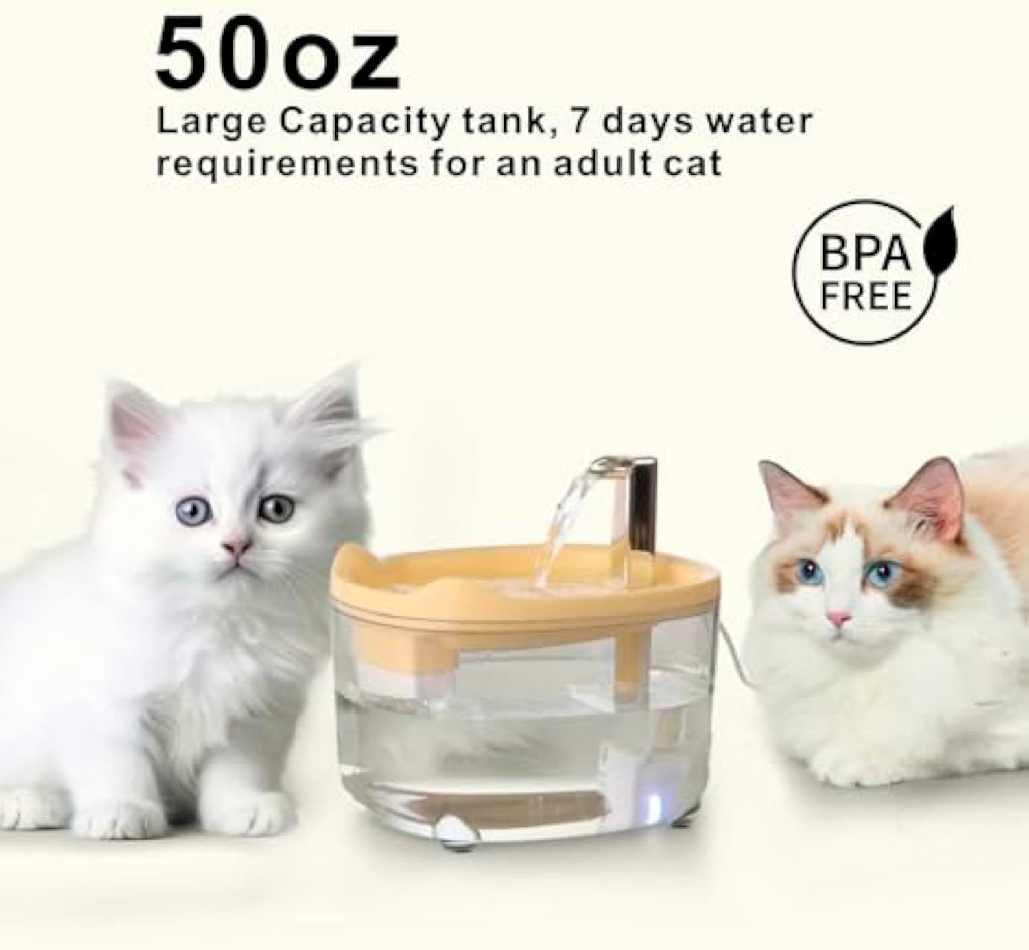 KFX-0871741 Automatic Cat Water Fountain for Dogs and Cats, 1500ml Capacity with Silent Pump and Anti-Slip Design