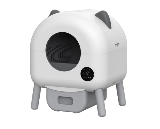 KFX-087187 Smart Self-Cleaning Cat Litter Box with WiFi Odor Control - 76L Capacity, Round Design