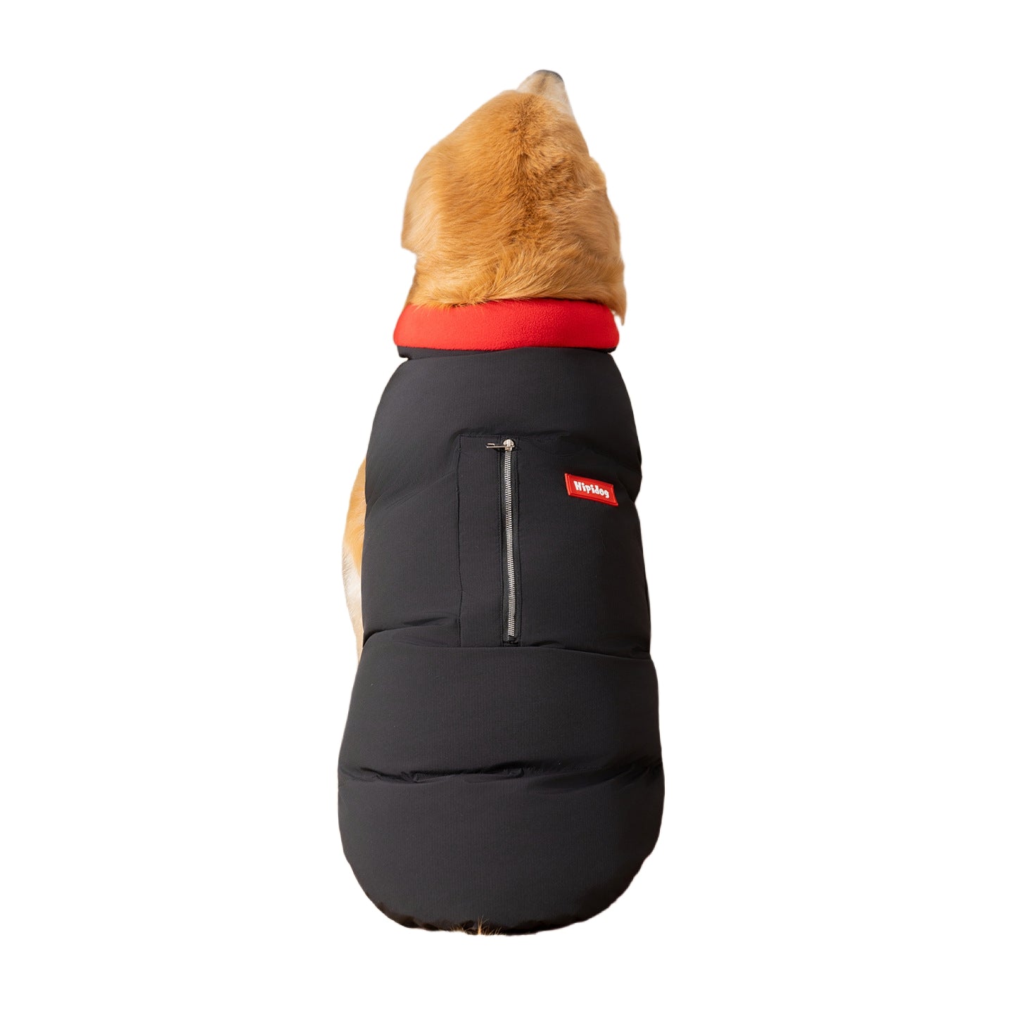 KFX-0873021 Warm Cotton-Padded Vest for Large Dogs with Pocket and Zipper Closure
