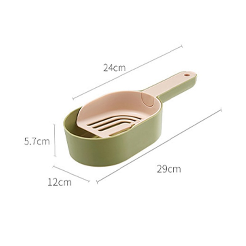 KFX-0875837 Self-Cleaning Cat Litter Shovel - Durable Lightweight ABS Scoop for All Cat Breeds