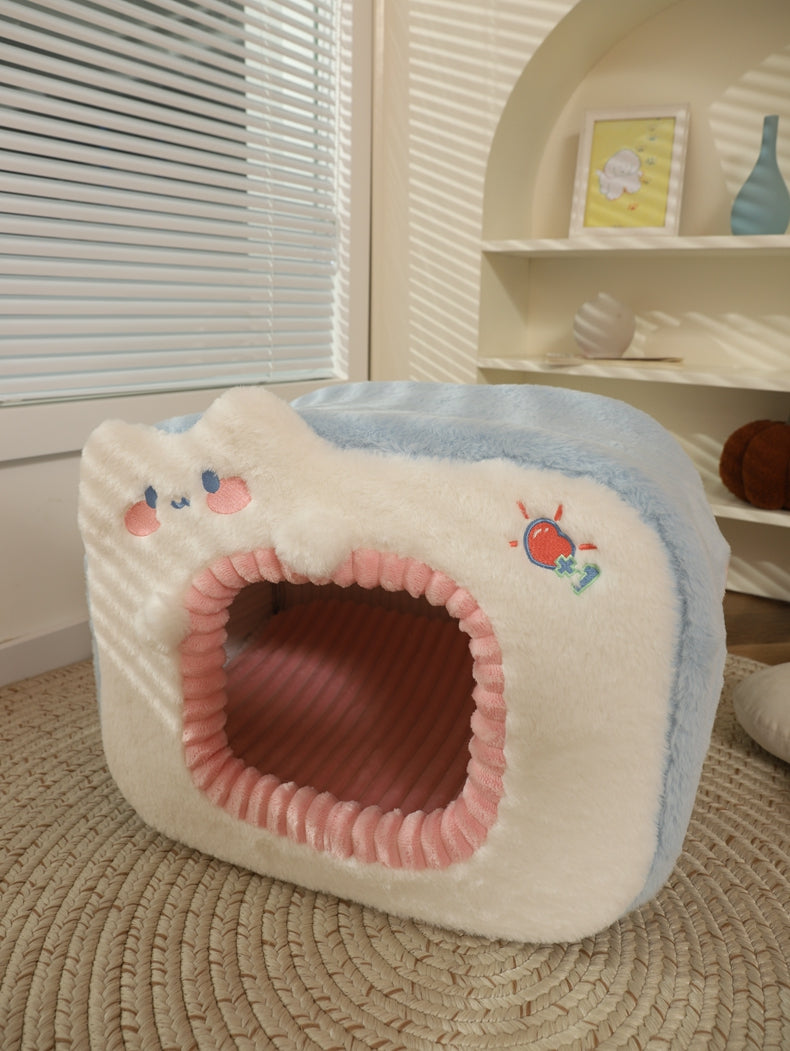 KFX-0878269 Cozy Polyester Sponge Cat Nest for Comfort and Warmth