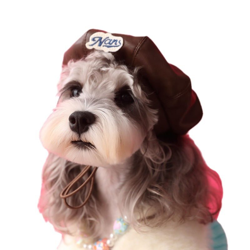 KFX-0879037 Concave Shape Dog Pumpkin Hat in Black, Beige, Red, and Brown - Fall Fashion Accessory for Pets