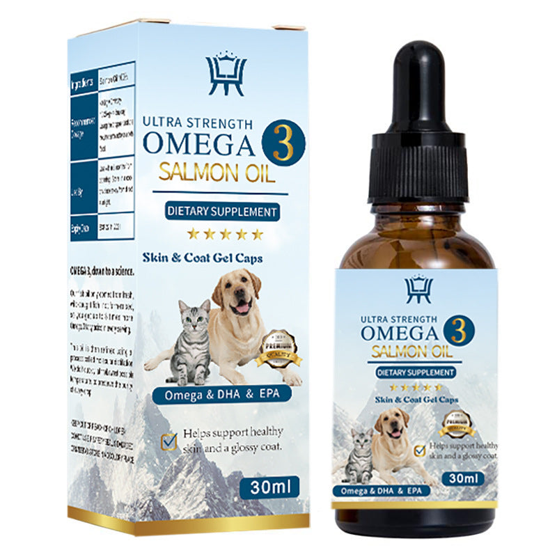 KFX-0880061 Salmon Oil for Pets - 30ml or 60ml Bottle for Coat and Joint Health
