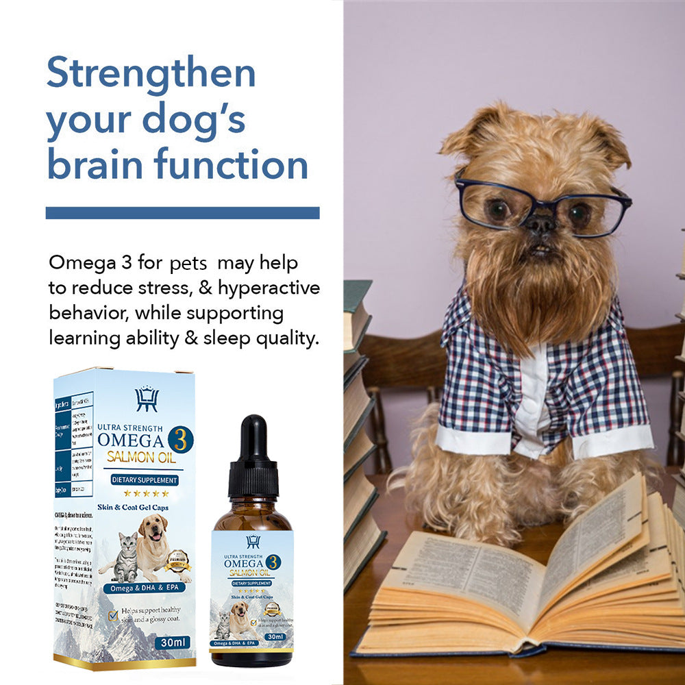 KFX-0880061 Salmon Oil for Pets - 30ml or 60ml Bottle for Coat and Joint Health