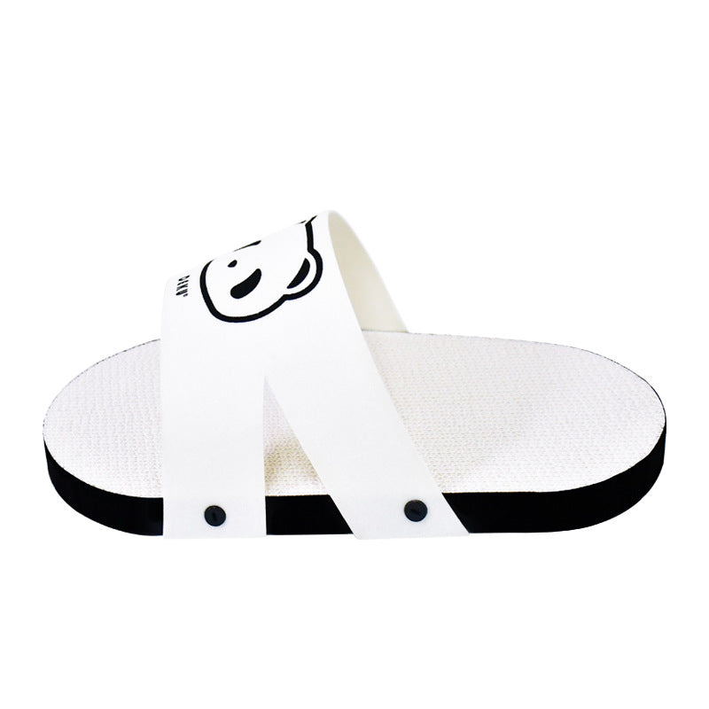 KFX-0880189 Slipper Style White Corrugated Paper Cat Scratch Board for Play and Scratching