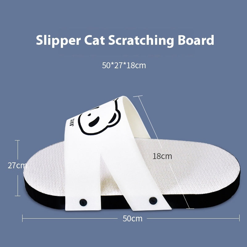KFX-0880189 Slipper Style White Corrugated Paper Cat Scratch Board for Play and Scratching