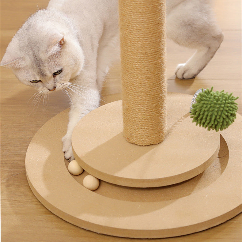 KFX-0884797 Durable Vertical Cat Climbing Frame with Hemp Rope and Simple Design