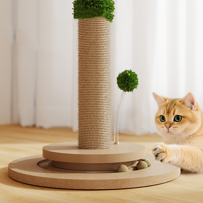 KFX-0884797 Durable Vertical Cat Climbing Frame with Hemp Rope and Simple Design