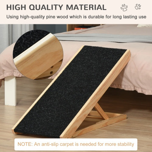 KFX-0885437 Height-Adjustable Foldable Pet Ramp for Easy Access for Dogs, Cats, and Rabbits