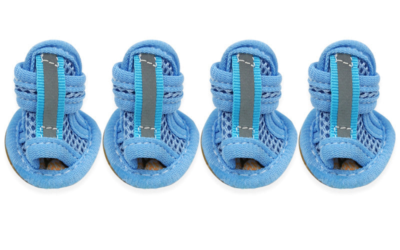 KFX-0886589 Breathable Non-Slip Mesh Puppy Sandals for Spring and Summer