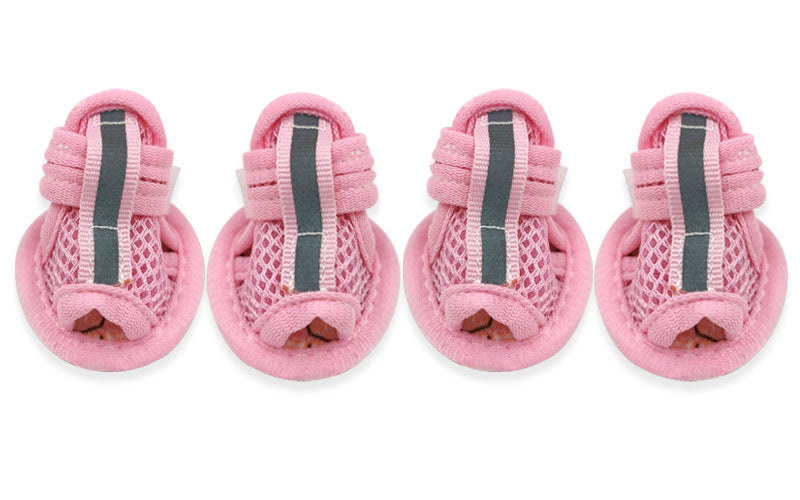 KFX-0886589 Breathable Non-Slip Mesh Puppy Sandals for Spring and Summer