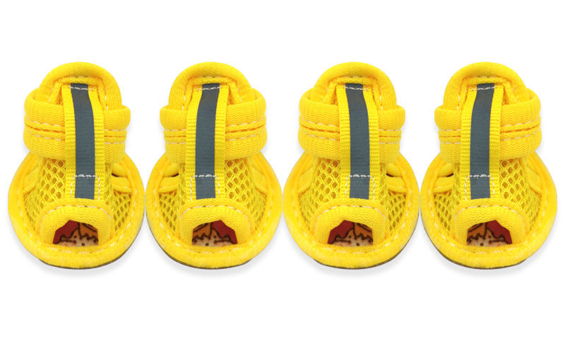 KFX-0886589 Breathable Non-Slip Mesh Puppy Sandals for Spring and Summer