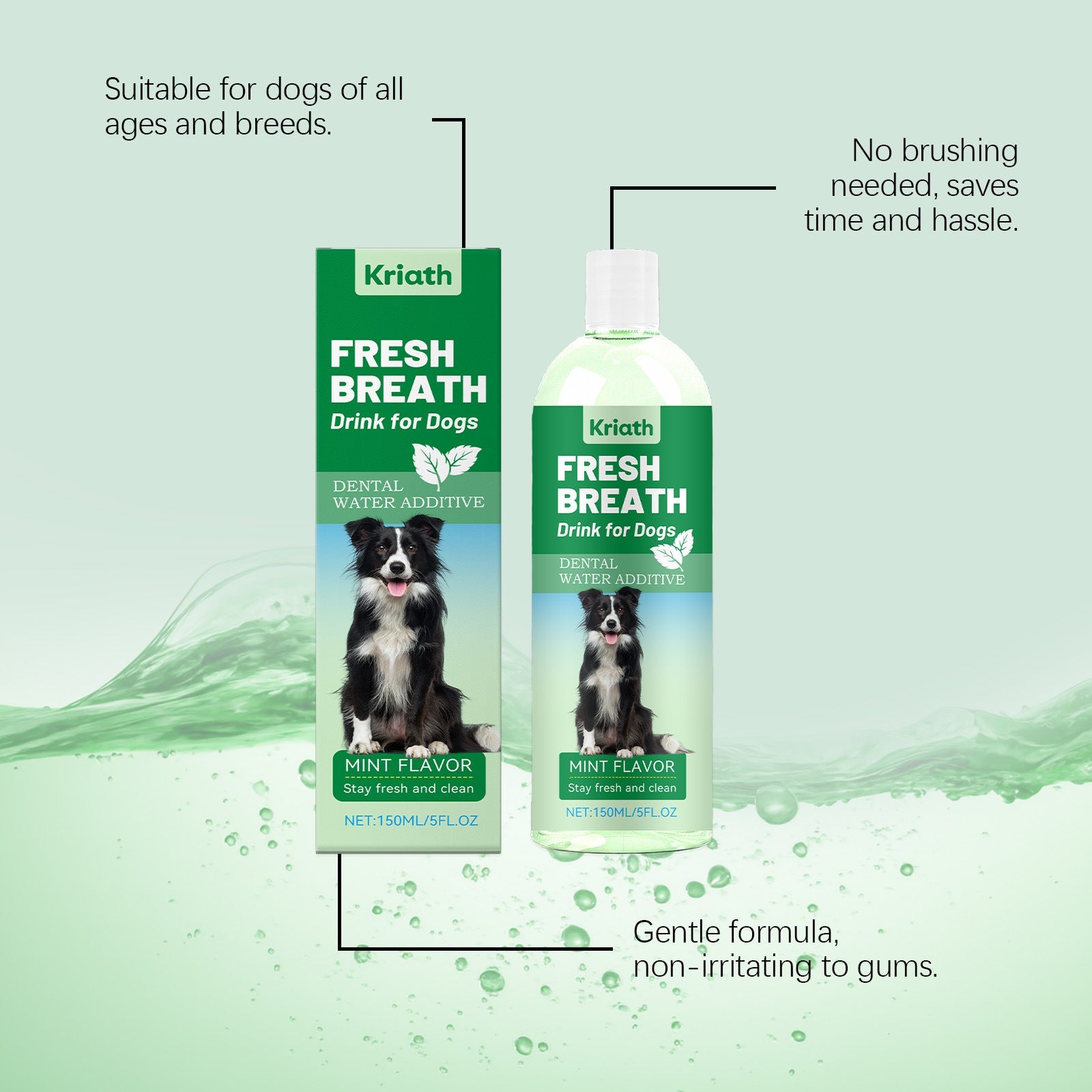 KFX-0887613 Dog Breath-Freshening Drinking Water with Glycerin and Citric Acid