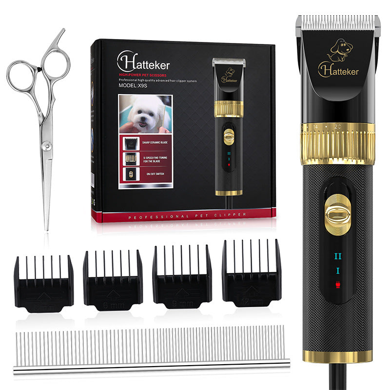 KFX-0891325 Titanium Ceramic Blade Pet Shaver with Adjustable Cutter Head and Noise Reduction