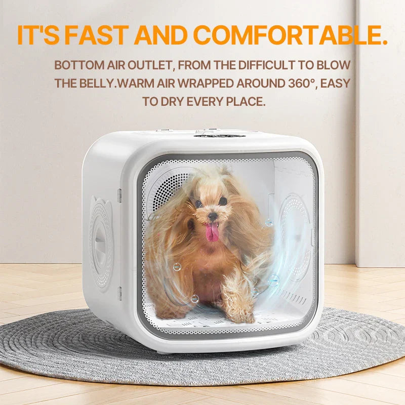KFX-089299 75L Smart Pet Dryer Box with Curved Tempered Glass for Quick 15-Minute Drying