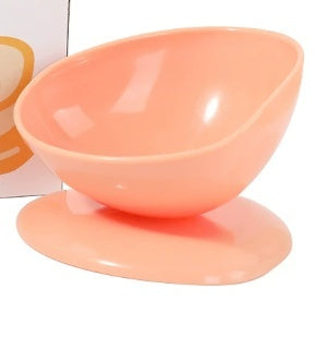 KFX-0895677 Large Caliber Anti-Spill Cat Bowl in Grass Green, Lemon Yellow, and Rouge Pink - 200ml Capacity