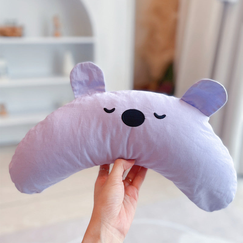 KFX-0896317 Cervical Support Pillow for Pets - Soft Cloth in Dream Purple, Matcha Green, Cute Pink, and More