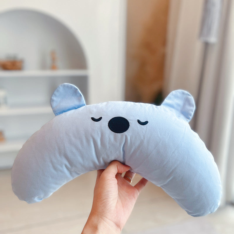 KFX-0896317 Cervical Support Pillow for Pets - Soft Cloth in Dream Purple, Matcha Green, Cute Pink, and More
