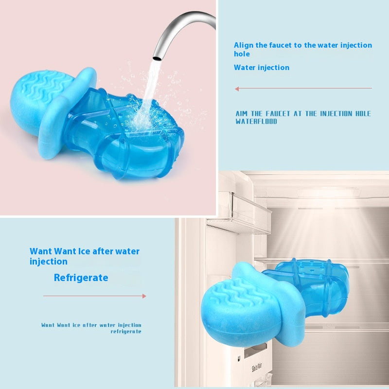 KFX-0902077 Cooling Water Injection Ice Candy Molar Toy for Dogs - Available in Rock Candy, Pacifier, and Ring Designs