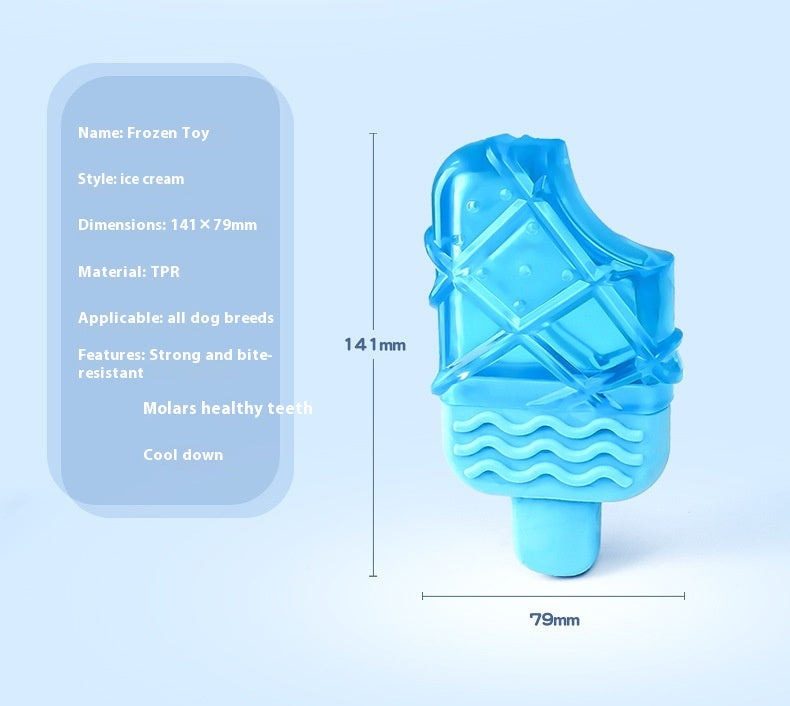 KFX-0902077 Cooling Water Injection Ice Candy Molar Toy for Dogs - Available in Rock Candy, Pacifier, and Ring Designs