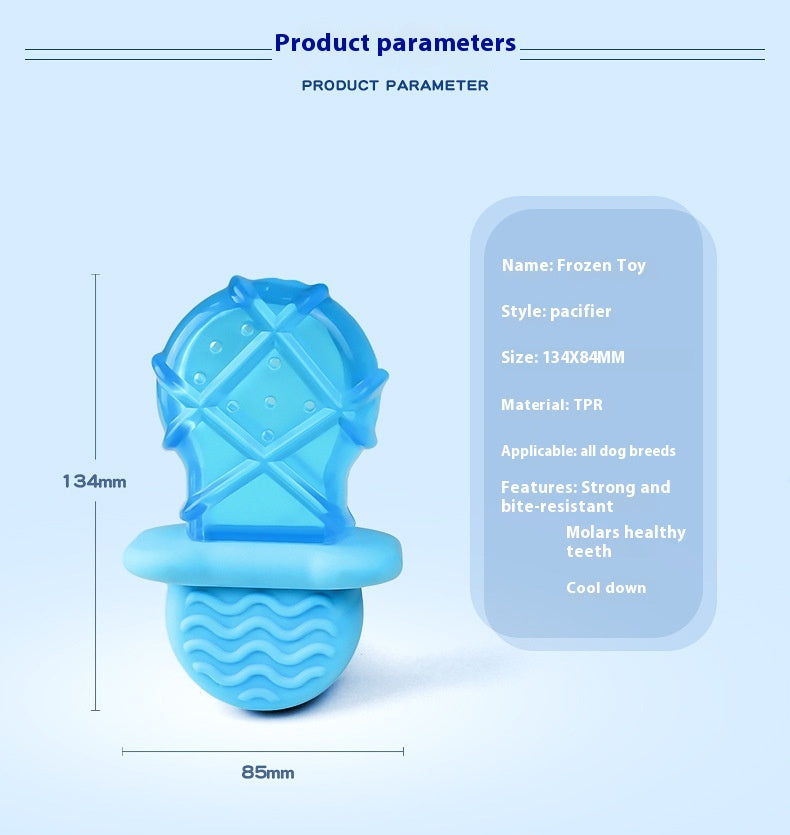KFX-0902077 Cooling Water Injection Ice Candy Molar Toy for Dogs - Available in Rock Candy, Pacifier, and Ring Designs