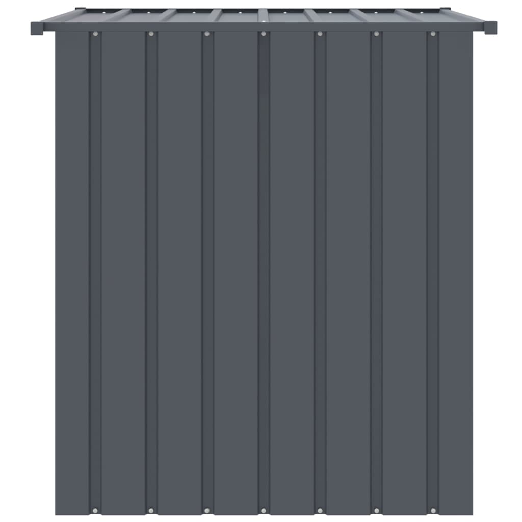 KFX-0905277 Outdoor Doghouse with Roof, Black Galvanized Steel, 110 x 103 x 109 cm