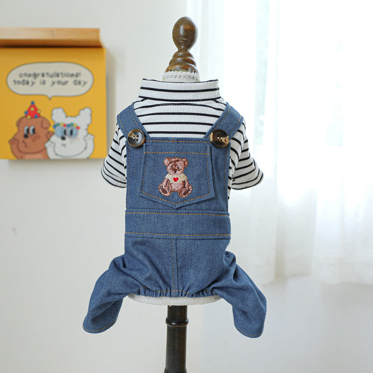 KFX-0905661 Cute Bear Bubble Overalls for Dogs - Various Sizes Available