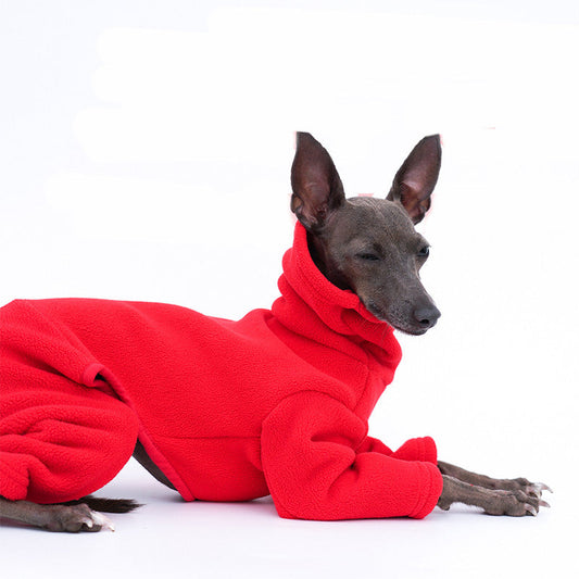 KFX-0909373 Cozy Red Lamb Wool Dog Fashion Clothes for All Sizes