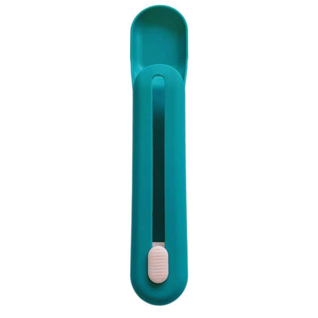 KFX-0910781 Durable Plastic Cat Feeder Spoon with Colorful Lids - 20cm Long