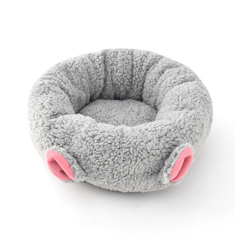 KFX-0911037 Lamb Wool Round Deep Sleep Pet Nest for Cats - Available in 3 Sizes