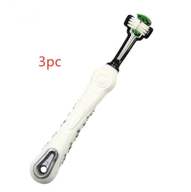 KFX-0914621 Three-Sided Pet Toothbrush for Effective Tartar Removal and Gum Care