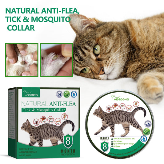 KFX-0914749 Adjustable Pet Insect-Proof Collar with Natural Essential Oils