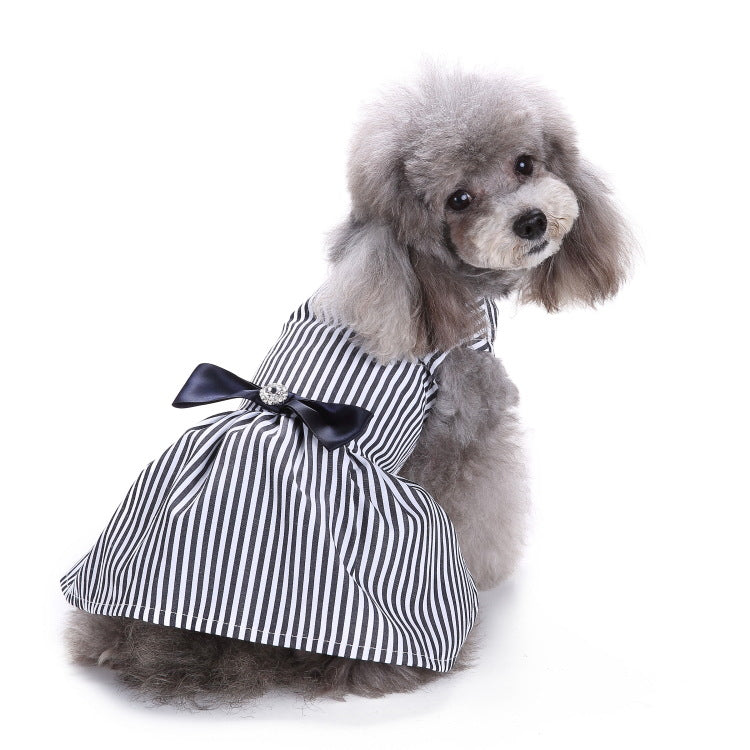 KFX-0915133 Polka Dot Summer Dress for Pets - Watermelon and Strawberry Skirt, Polyester Material, Various Sizes