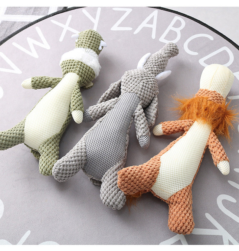 KFX-0915389 Plush Cartoon Puppy Dog Toy for Small Dogs - Chew, Squeak, and Cuddle Companion