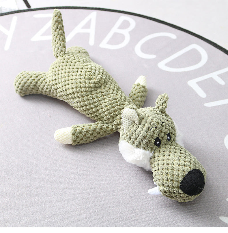 KFX-0915389 Plush Cartoon Puppy Dog Toy for Small Dogs - Chew, Squeak, and Cuddle Companion
