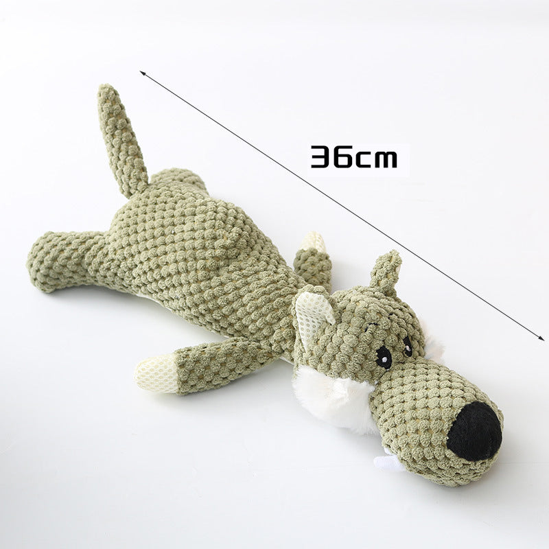 KFX-0915389 Plush Cartoon Puppy Dog Toy for Small Dogs - Chew, Squeak, and Cuddle Companion