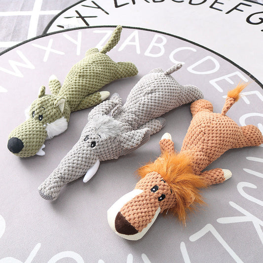 KFX-0915389 Plush Cartoon Puppy Dog Toy for Small Dogs - Chew, Squeak, and Cuddle Companion