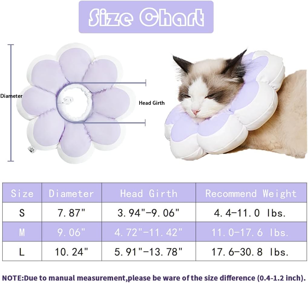 KFX-0919997 Soft Breathable Recovery Cone for Cats and Puppies - Easy-to-Clean E-Collar for Post-Surgery Care
