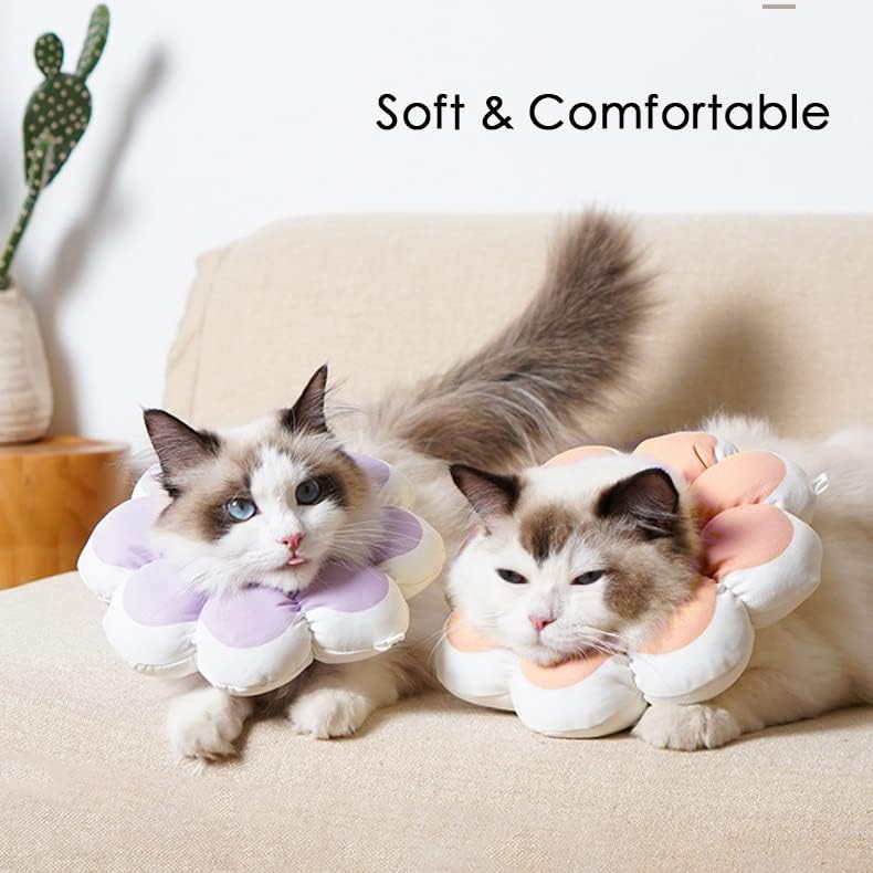 KFX-0919997 Soft Breathable Recovery Cone for Cats and Puppies - Easy-to-Clean E-Collar for Post-Surgery Care