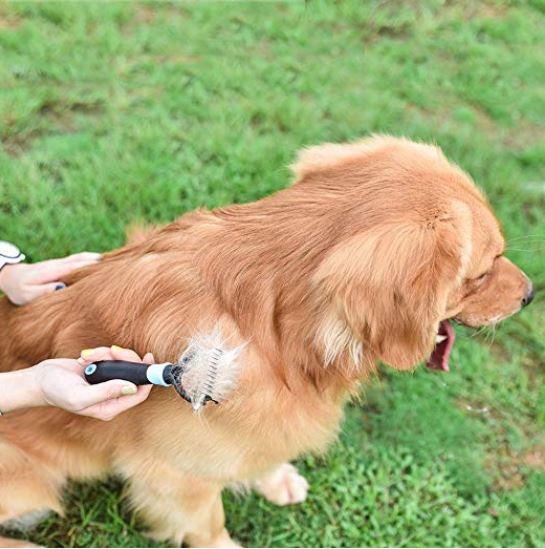 KFX-0924093 All-in-One Pet Dematting Comb with Stainless Steel Teeth and Double-Sided Design for Effective Grooming