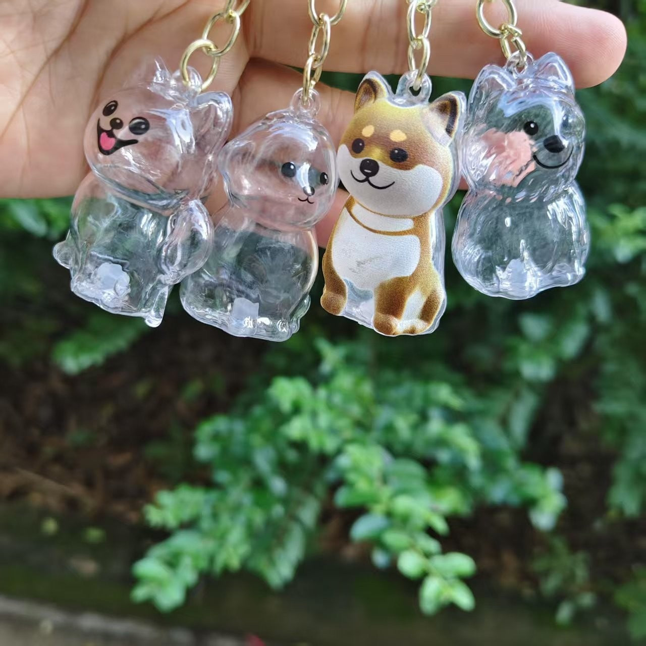 KFX-0924349 Transparent Fur Storage Box for Puppies - Decorative Keepsake Dust-Proof Ornament