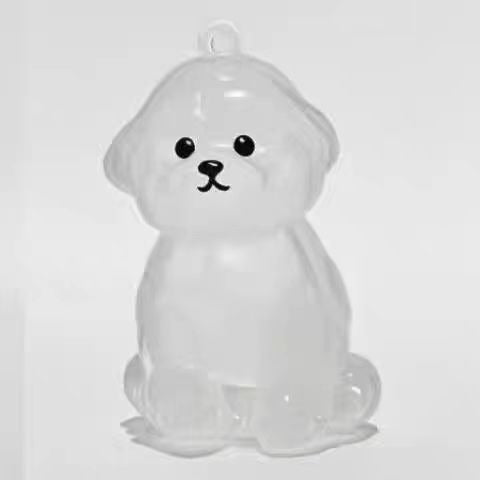 KFX-0924349 Transparent Fur Storage Box for Puppies - Decorative Keepsake Dust-Proof Ornament